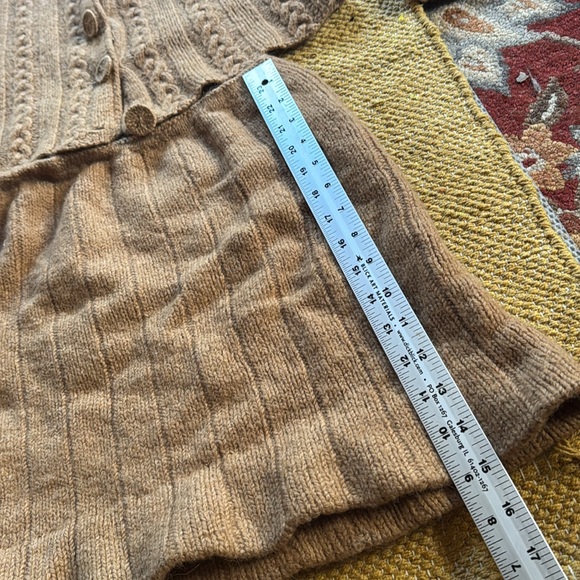 Vintage merino wool sweater skirt set hand knit by Grace 1967 camel gorgeous 6 8 - Picture 11 of 13